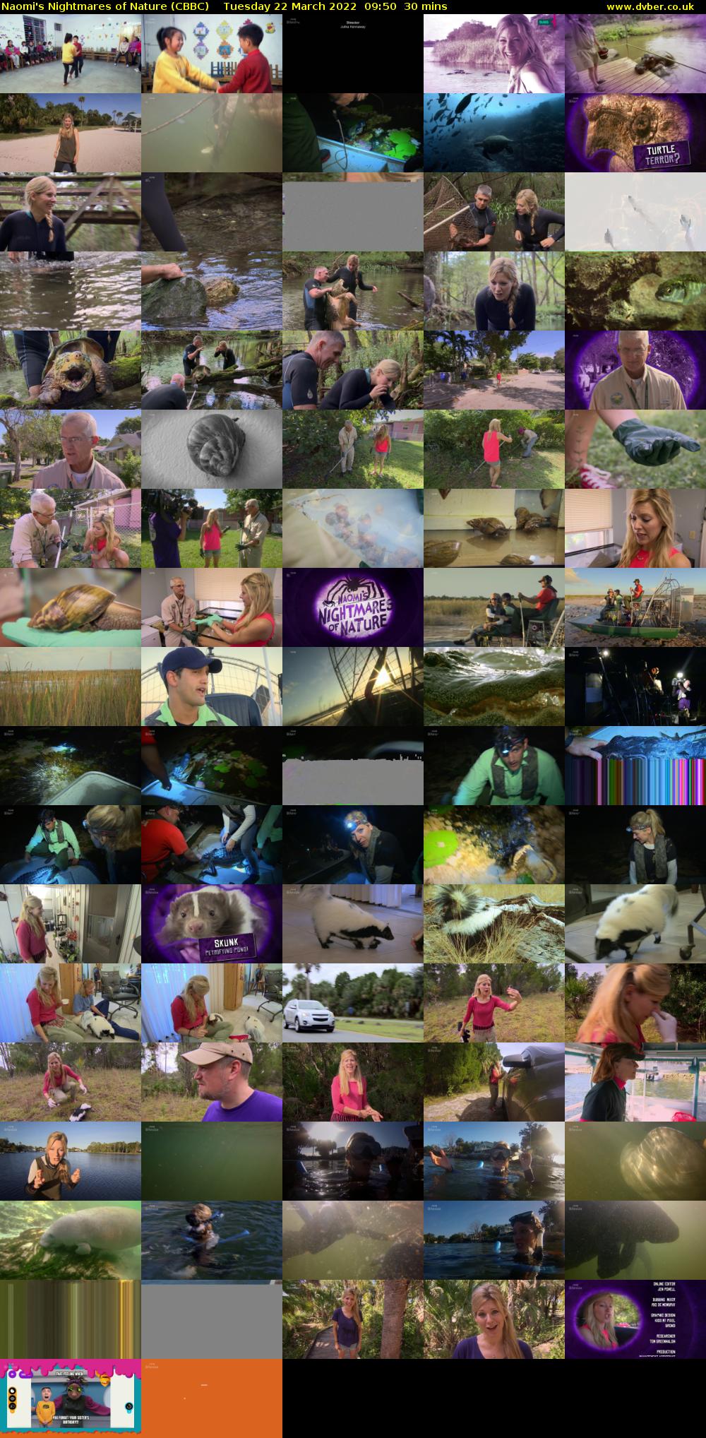 Naomi's Nightmares of Nature (CBBC) Tuesday 22 March 2022 09:50 - 10:20