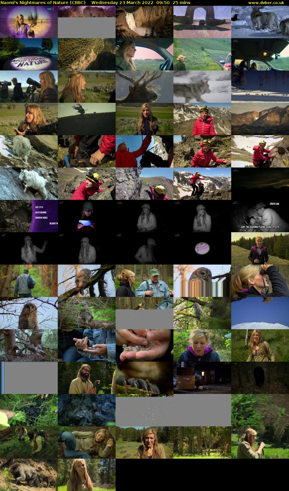 Naomi's Nightmares of Nature (CBBC) Wednesday 23 March 2022 09:50 - 10:15