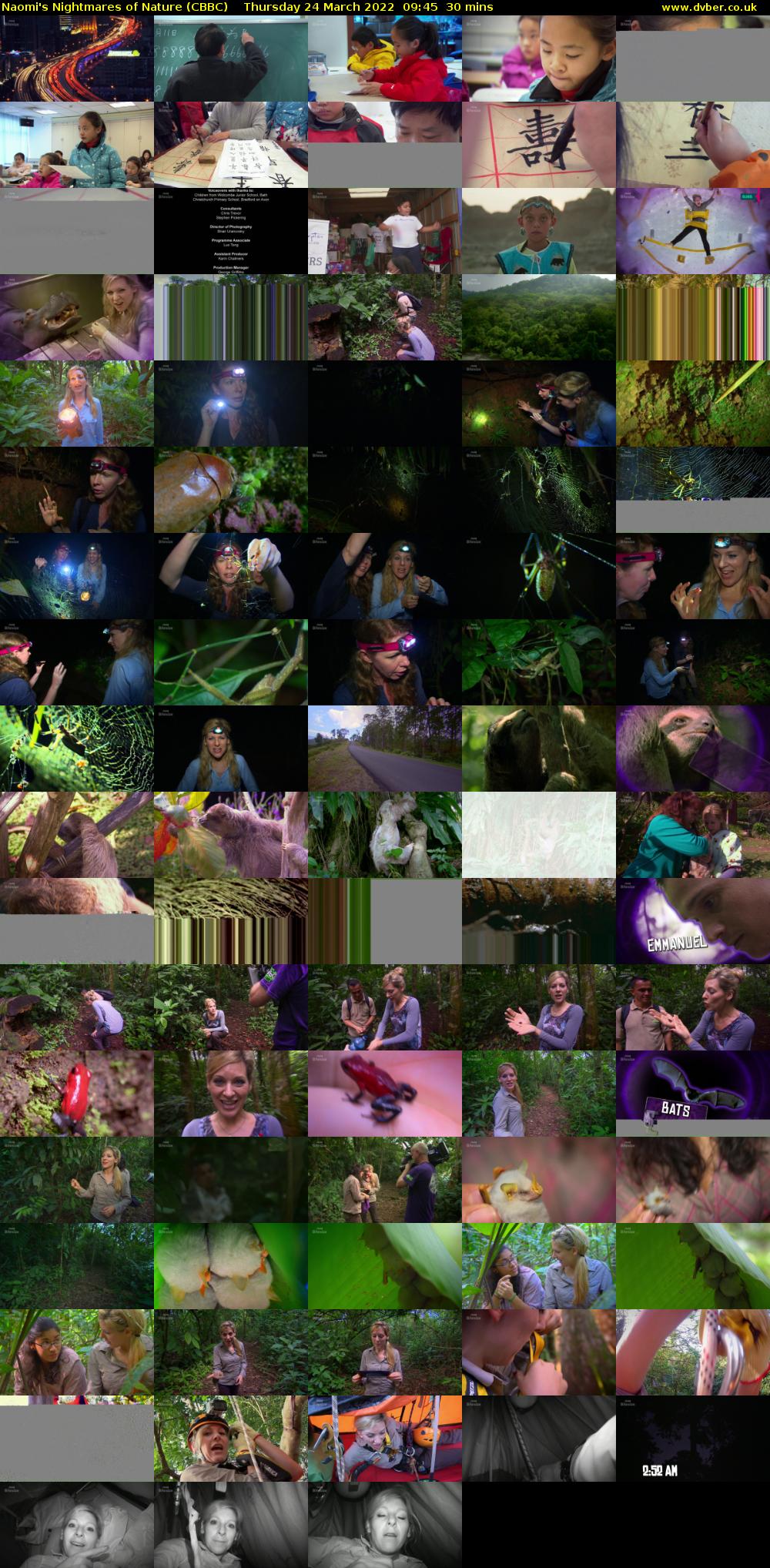 Naomi's Nightmares of Nature (CBBC) Thursday 24 March 2022 09:45 - 10:15