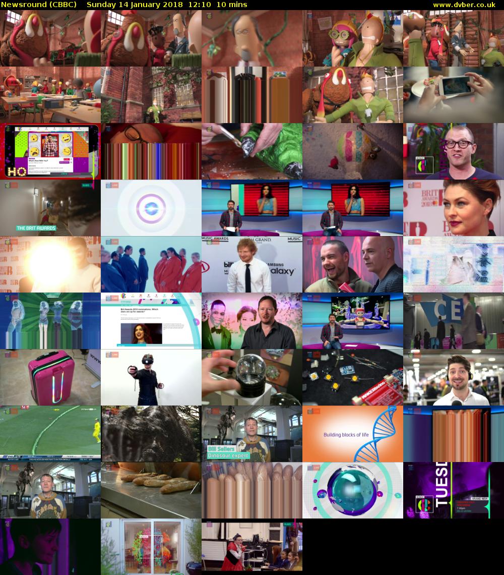 Newsround (CBBC) Sunday 14 January 2018 12:10 - 12:20