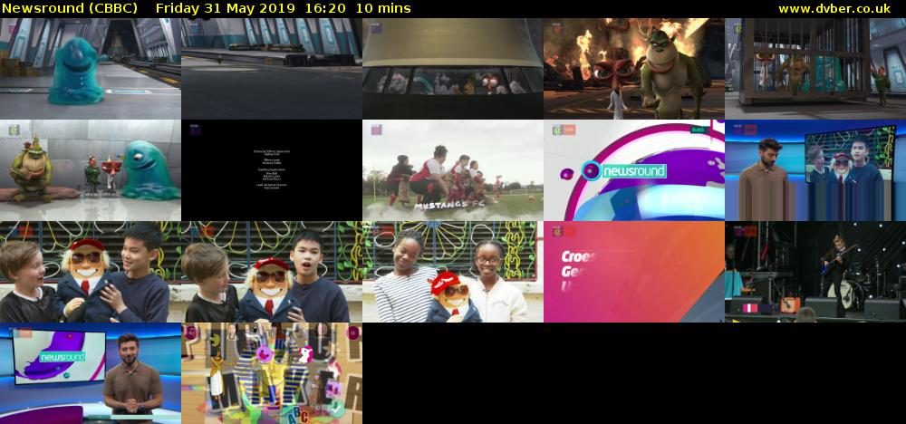 Newsround (CBBC) Friday 31 May 2019 16:20 - 16:30