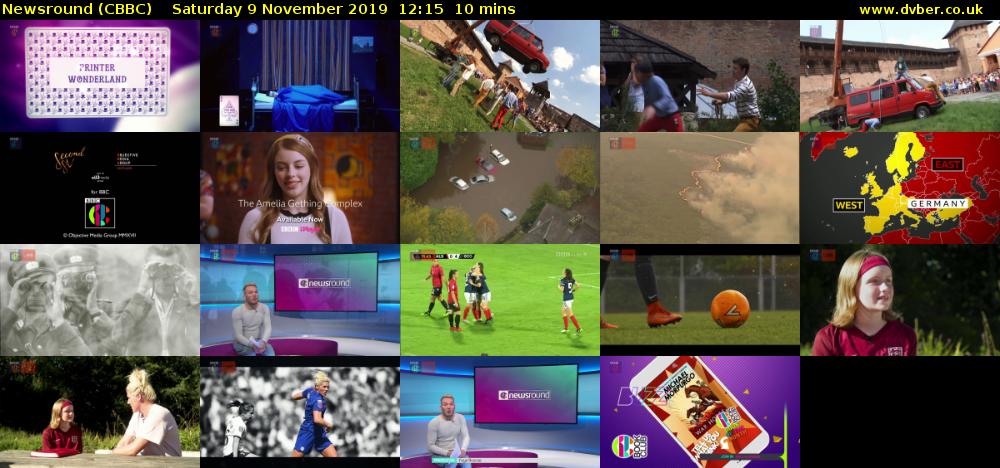 Newsround (CBBC) Saturday 9 November 2019 12:15 - 12:25