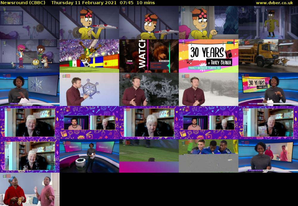 Newsround (CBBC) Thursday 11 February 2021 07:45 - 07:55