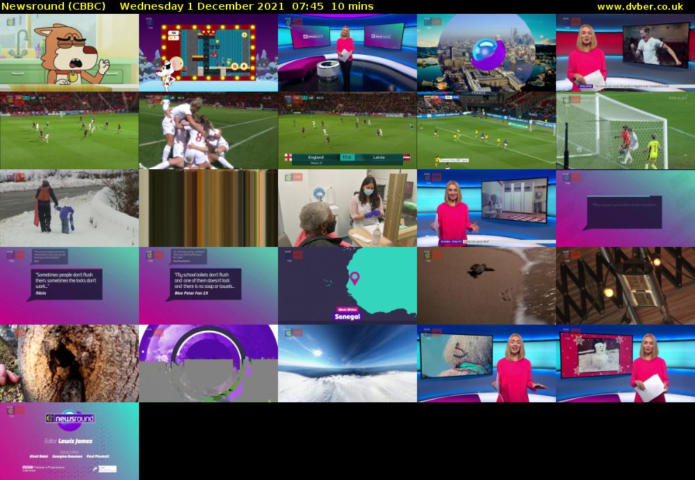 Newsround (CBBC) Wednesday 1 December 2021 07:45 - 07:55