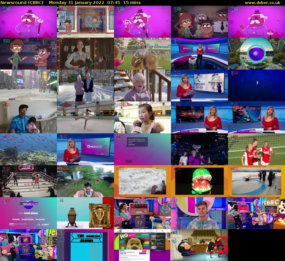 Newsround (CBBC) Monday 31 January 2022 07:45 - 08:00
