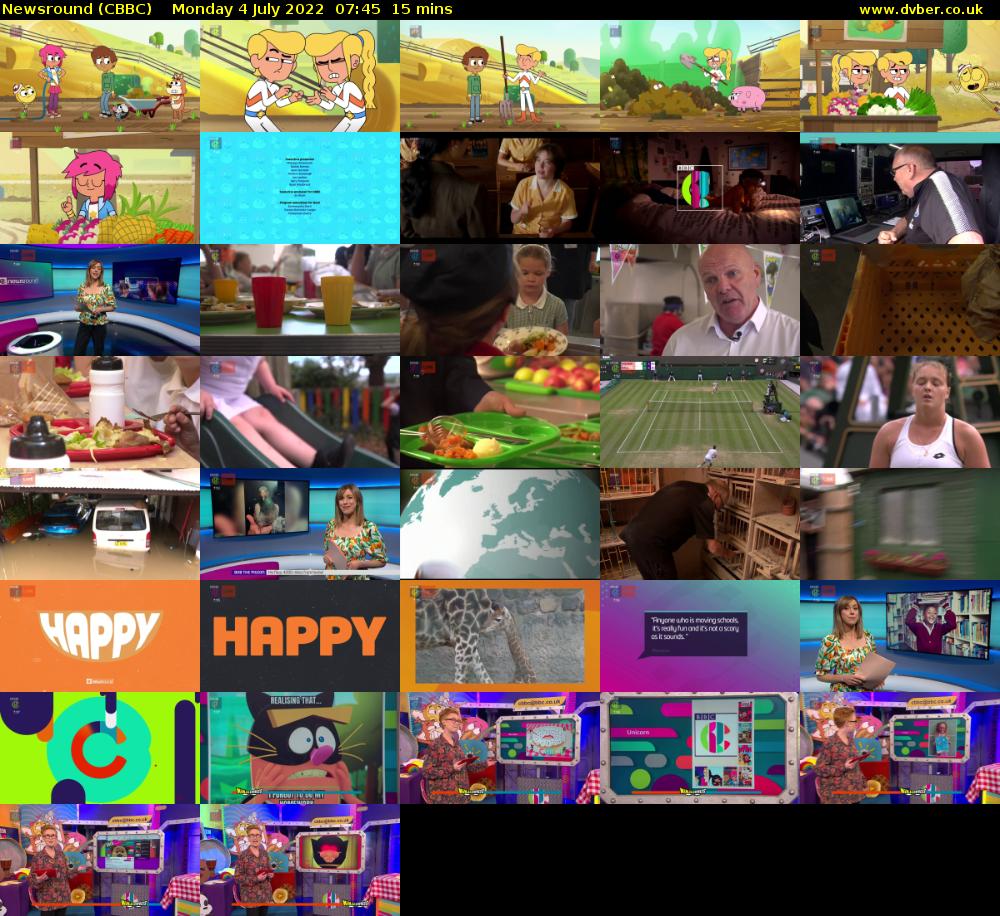 Newsround (CBBC) Monday 4 July 2022 07:45 - 08:00