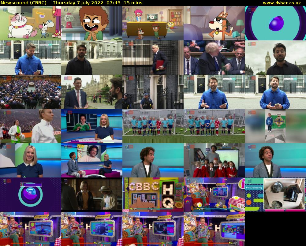 Newsround (CBBC) Thursday 7 July 2022 07:45 - 08:00