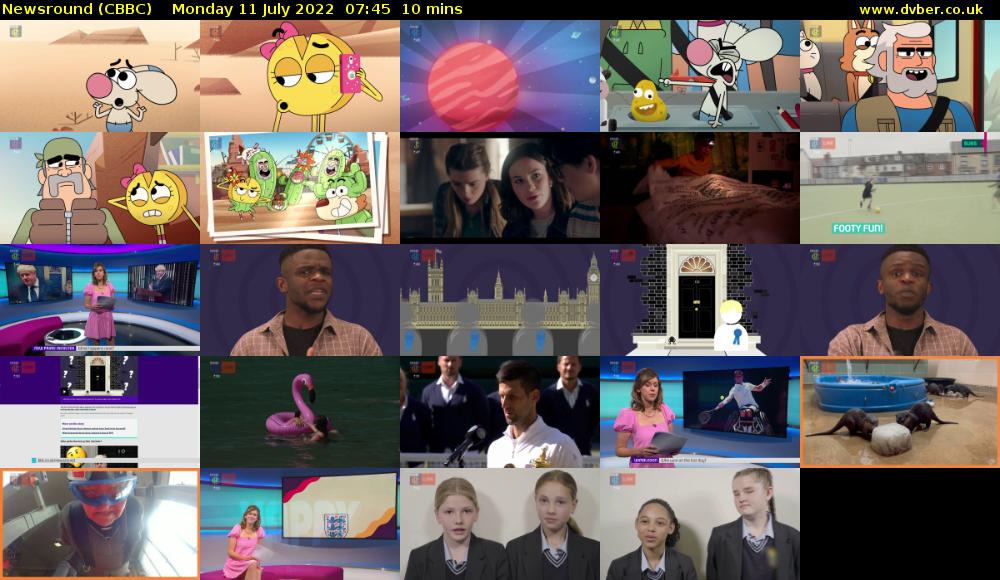 Newsround (CBBC) Monday 11 July 2022 07:45 - 07:55