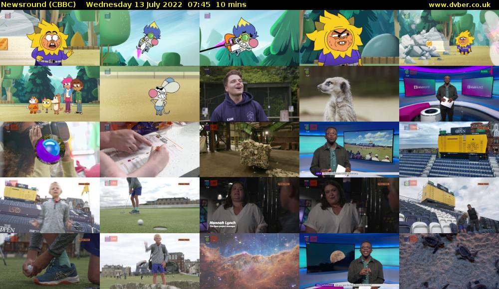 Newsround (CBBC) Wednesday 13 July 2022 07:45 - 07:55
