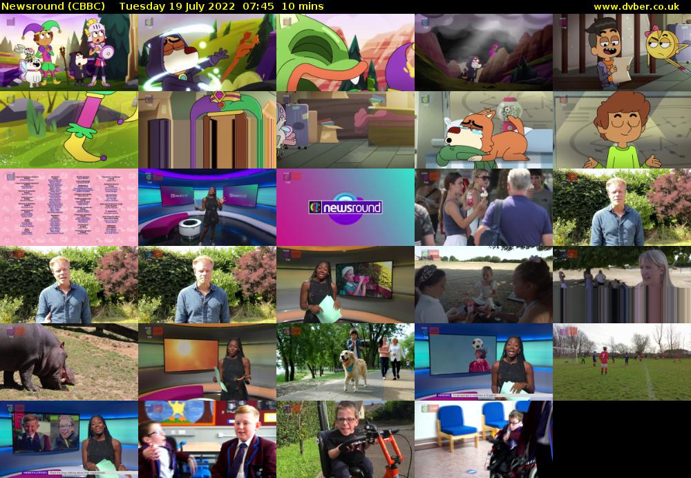 Newsround (CBBC) Tuesday 19 July 2022 07:45 - 07:55