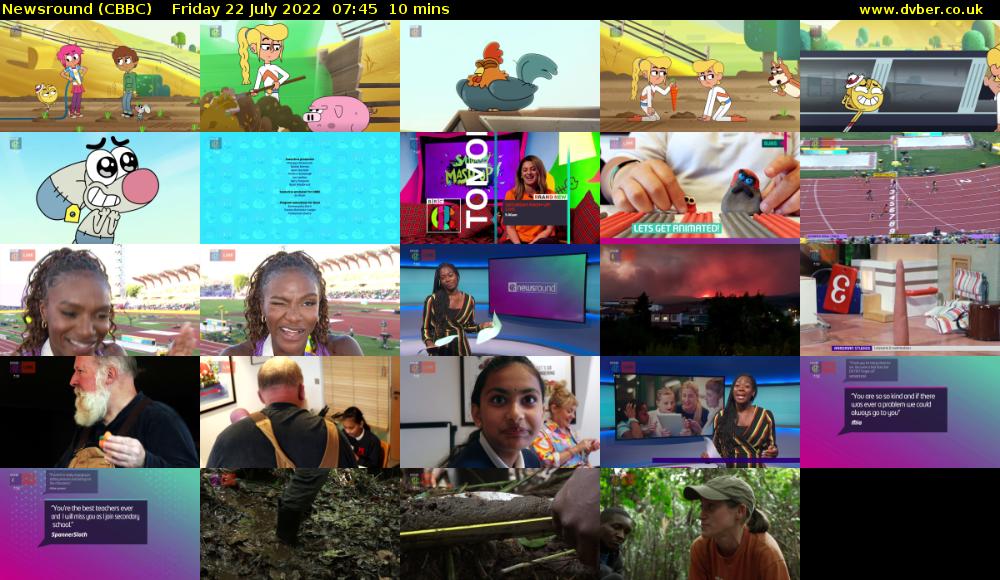 Newsround (CBBC) Friday 22 July 2022 07:45 - 07:55
