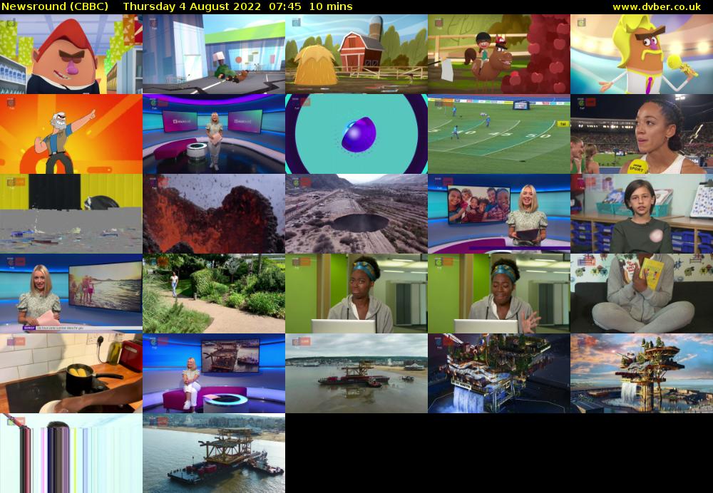 Newsround (CBBC) Thursday 4 August 2022 07:45 - 07:55
