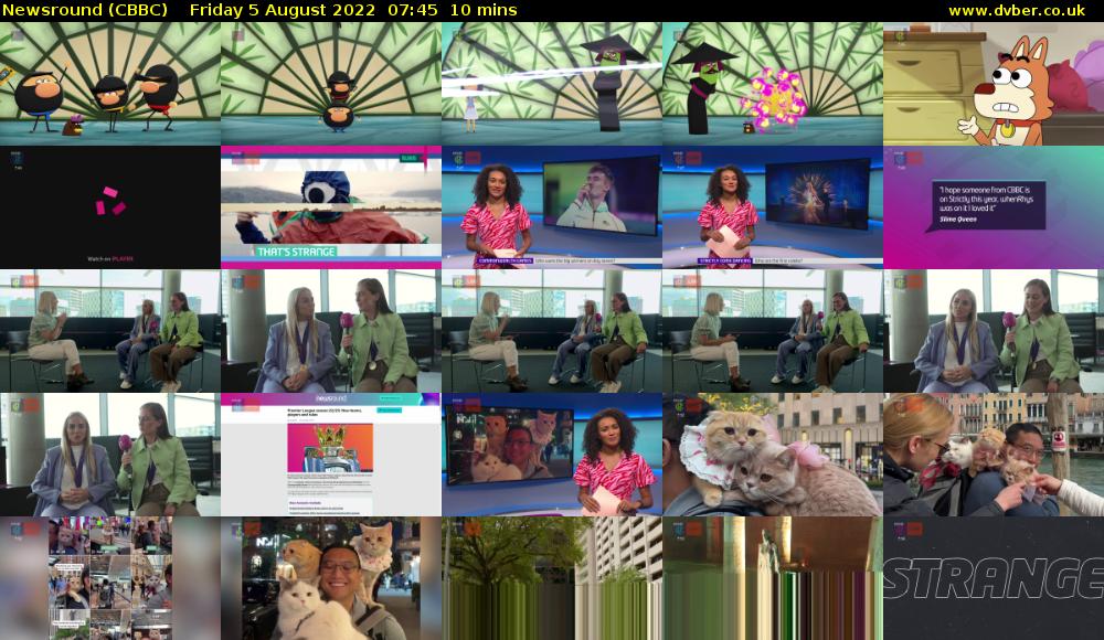 Newsround (CBBC) Friday 5 August 2022 07:45 - 07:55