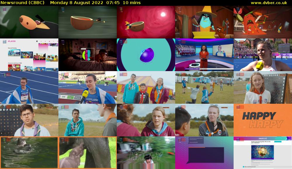 Newsround (CBBC) Monday 8 August 2022 07:45 - 07:55