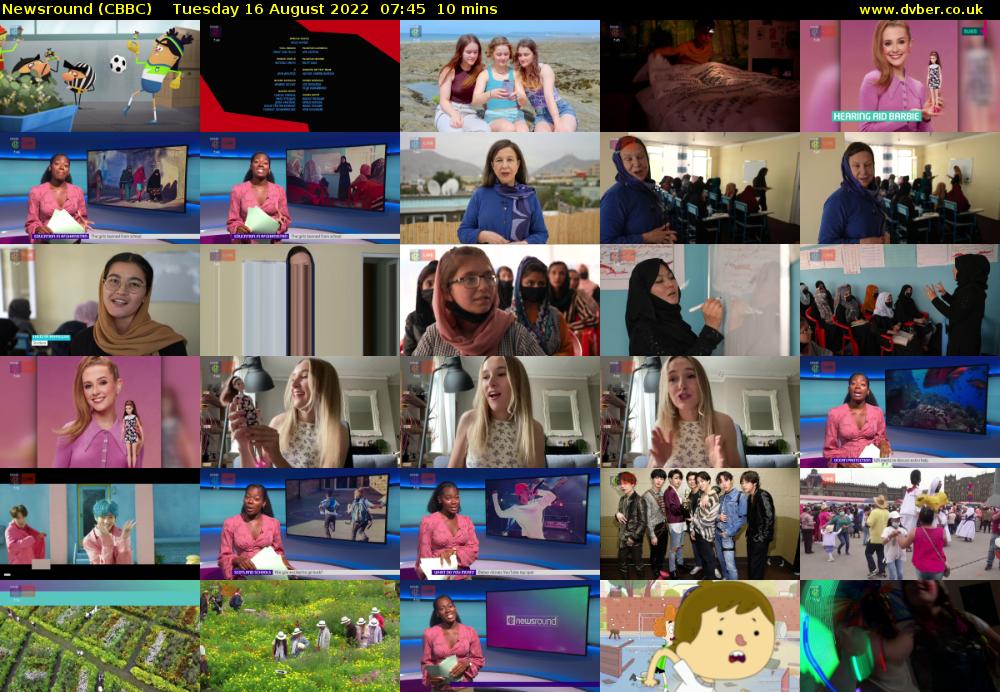 Newsround (CBBC) Tuesday 16 August 2022 07:45 - 07:55