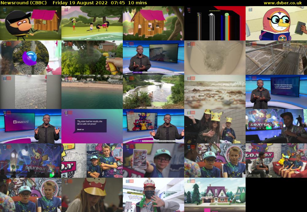 Newsround (CBBC) Friday 19 August 2022 07:45 - 07:55