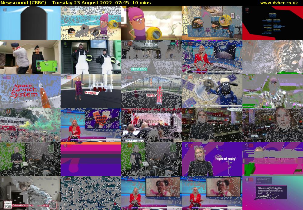 Newsround (CBBC) Tuesday 23 August 2022 07:45 - 07:55