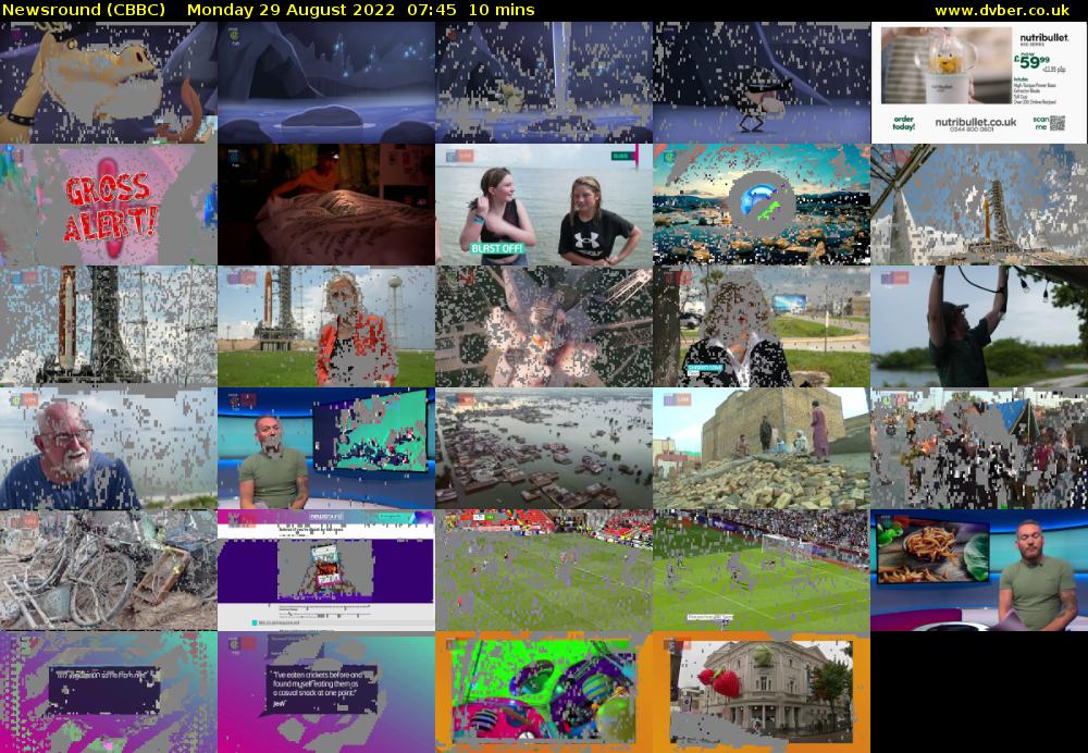 Newsround (CBBC) Monday 29 August 2022 07:45 - 07:55