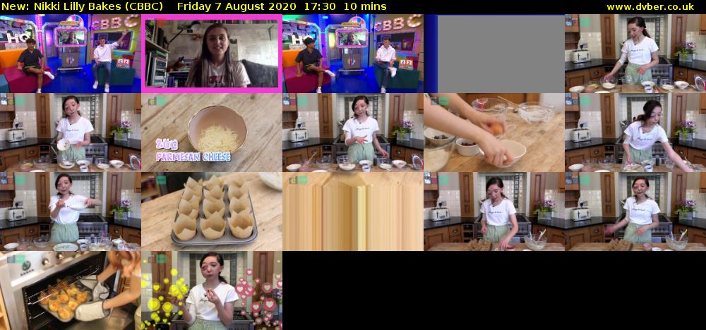 Nikki Lilly Bakes (CBBC) Friday 7 August 2020 17:30 - 17:40