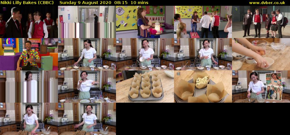 Nikki Lilly Bakes (CBBC) Sunday 9 August 2020 08:15 - 08:25