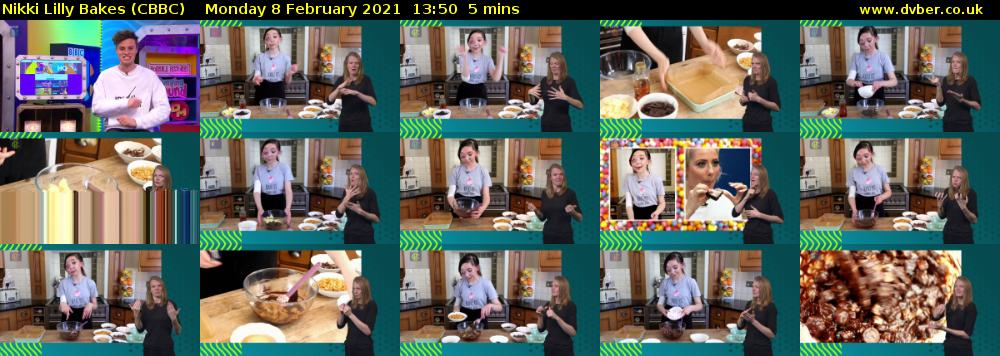 Nikki Lilly Bakes (CBBC) Monday 8 February 2021 13:50 - 13:55