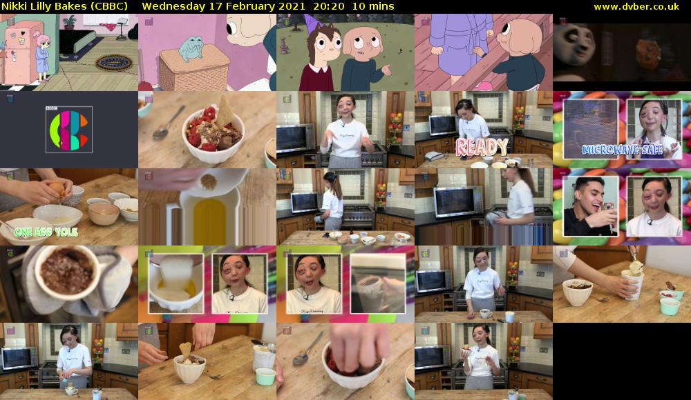 Nikki Lilly Bakes (CBBC) Wednesday 17 February 2021 20:20 - 20:30