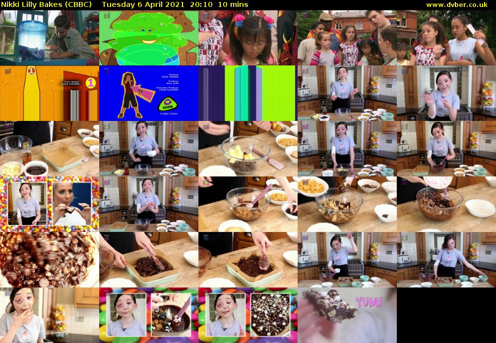 Nikki Lilly Bakes (CBBC) Tuesday 6 April 2021 20:10 - 20:20