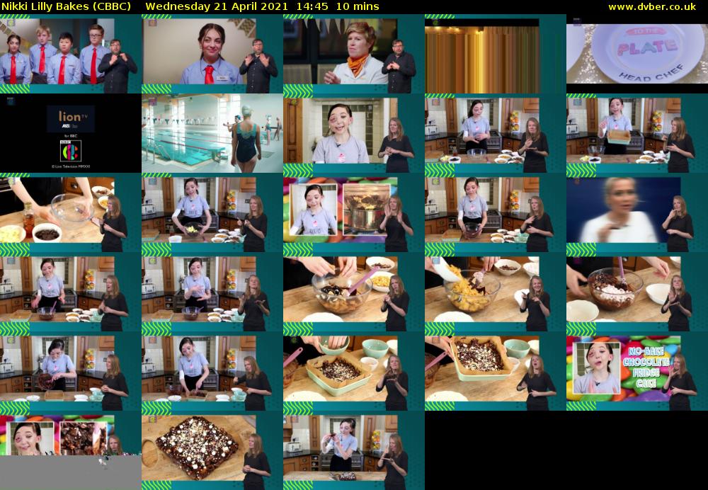 Nikki Lilly Bakes (CBBC) Wednesday 21 April 2021 14:45 - 14:55