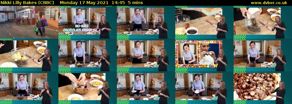 Nikki Lilly Bakes (CBBC) Monday 17 May 2021 14:45 - 14:50