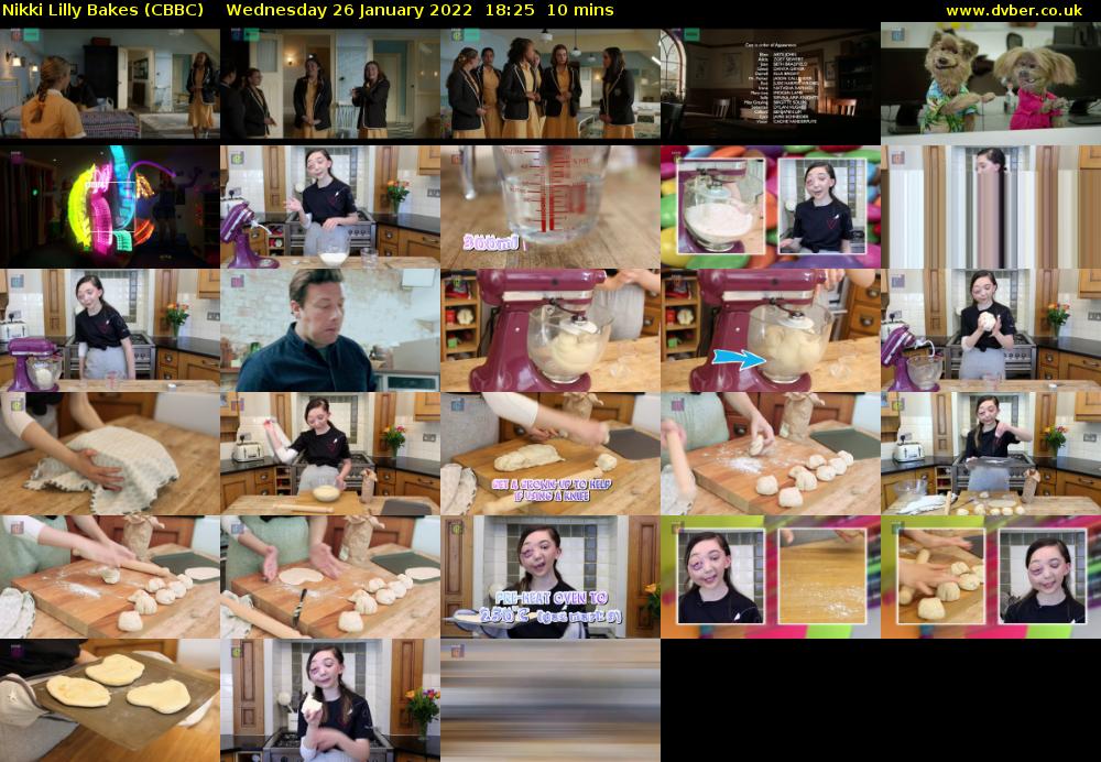Nikki Lilly Bakes (CBBC) Wednesday 26 January 2022 18:25 - 18:35