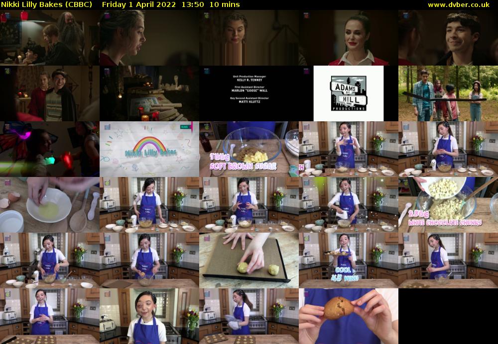 Nikki Lilly Bakes (CBBC) Friday 1 April 2022 13:50 - 14:00