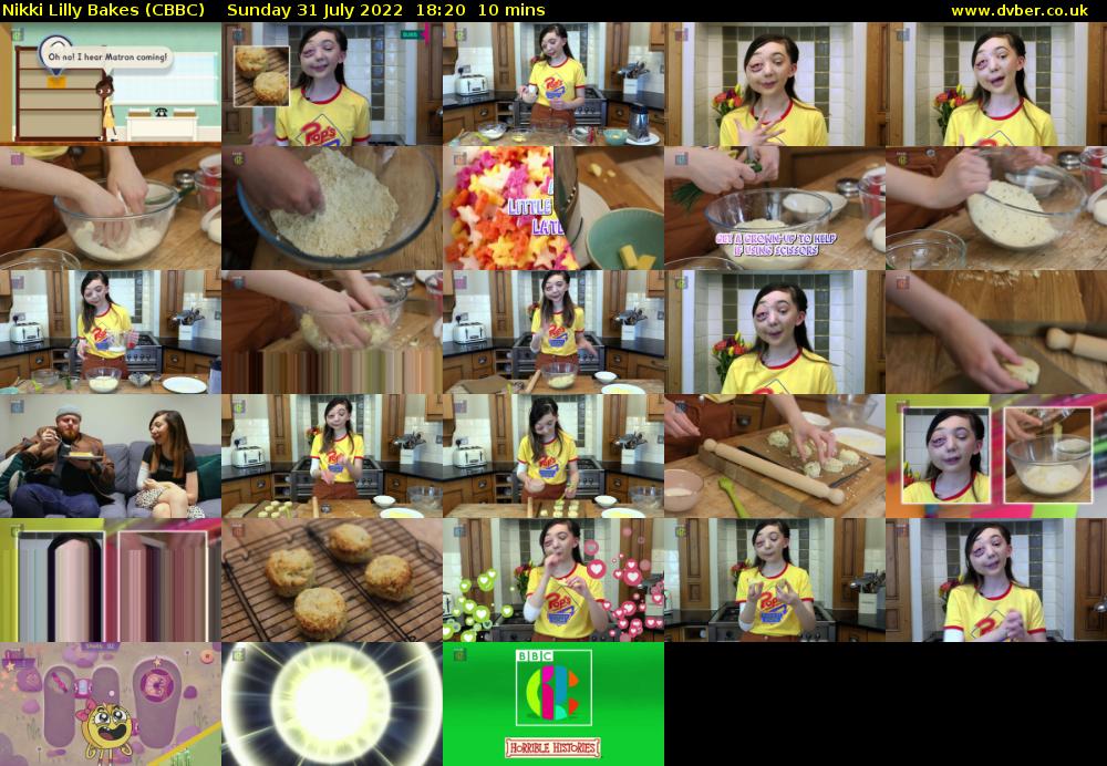 Nikki Lilly Bakes (CBBC) Sunday 31 July 2022 18:20 - 18:30