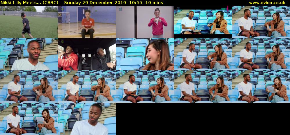 Nikki Lilly Meets... (CBBC) Sunday 29 December 2019 10:55 - 11:05