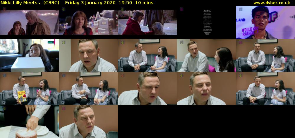 Nikki Lilly Meets... (CBBC) Friday 3 January 2020 19:50 - 20:00
