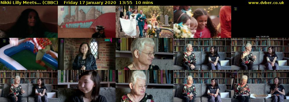 Nikki Lilly Meets... (CBBC) Friday 17 January 2020 13:55 - 14:05