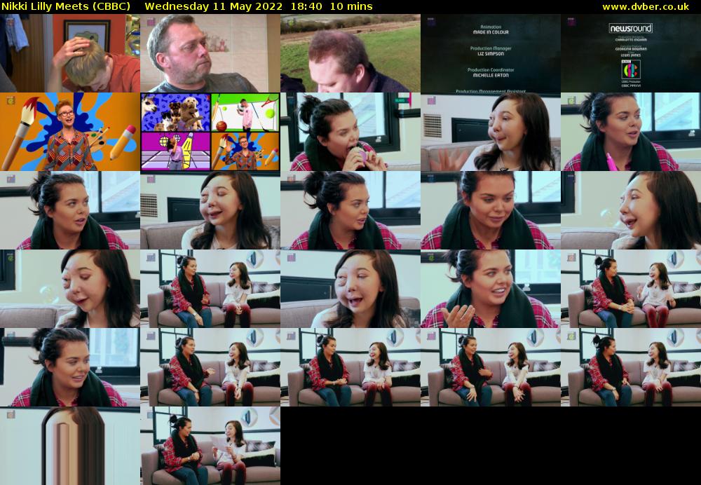 Nikki Lilly Meets (CBBC) Wednesday 11 May 2022 18:40 - 18:50