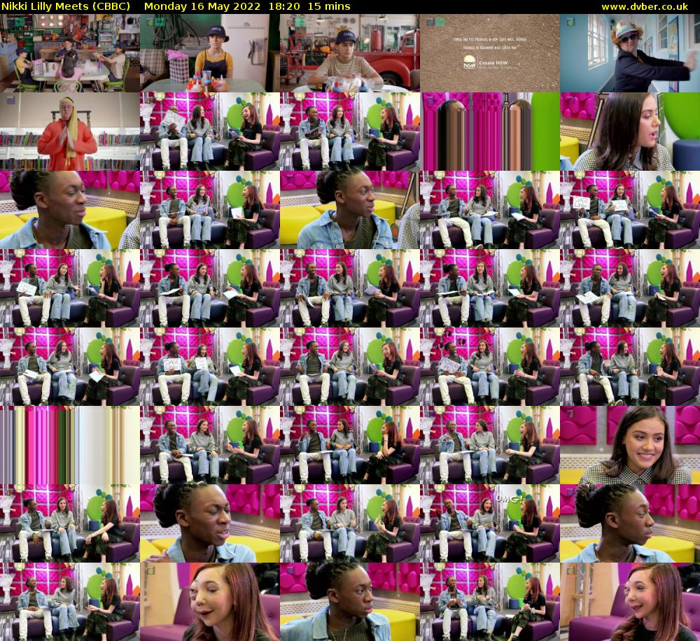 Nikki Lilly Meets (CBBC) Monday 16 May 2022 18:20 - 18:35