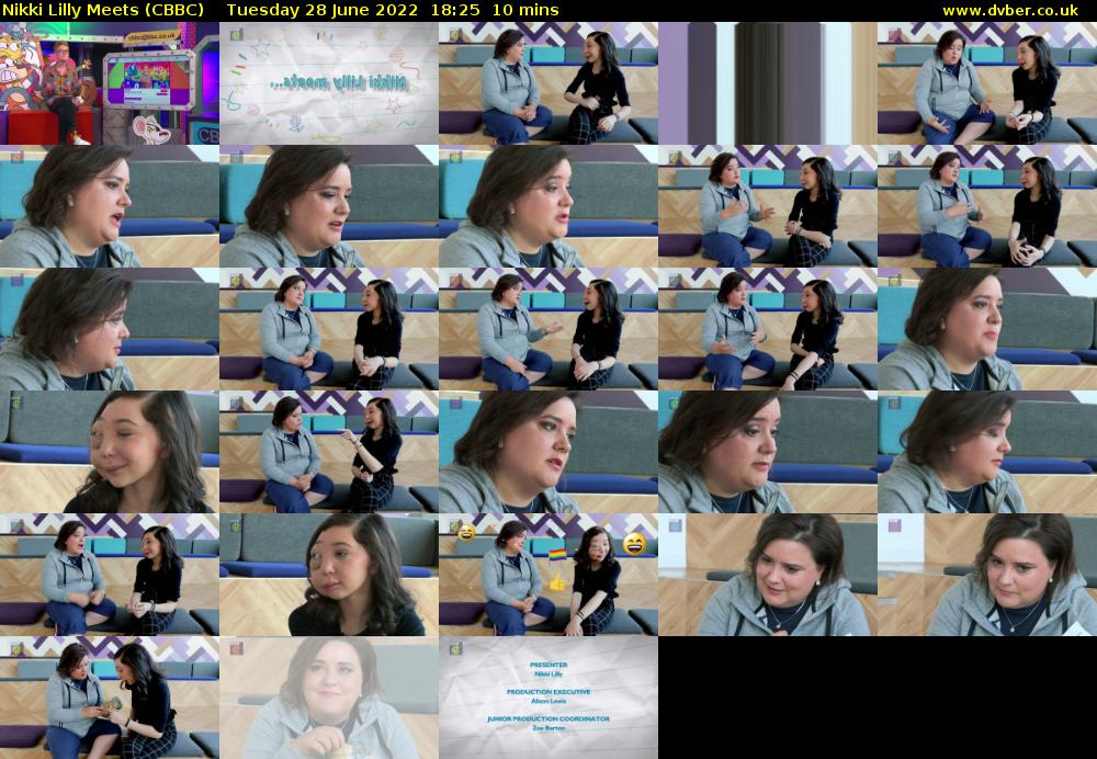 Nikki Lilly Meets (CBBC) Tuesday 28 June 2022 18:25 - 18:35