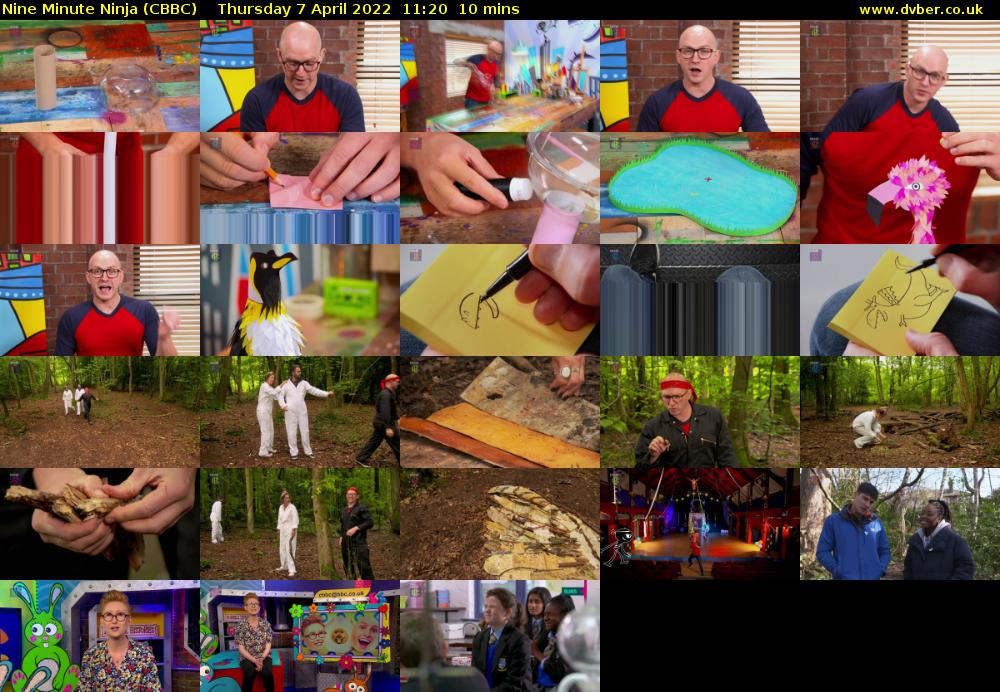 Nine Minute Ninja (CBBC) Thursday 7 April 2022 11:20 - 11:30