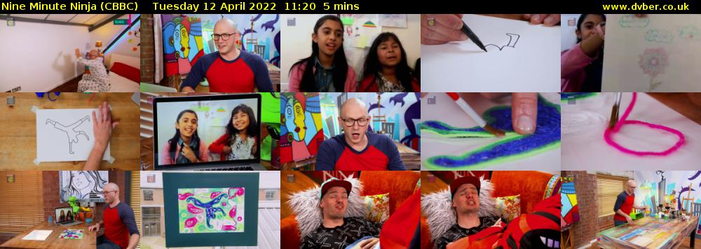 Nine Minute Ninja (CBBC) Tuesday 12 April 2022 11:20 - 11:25