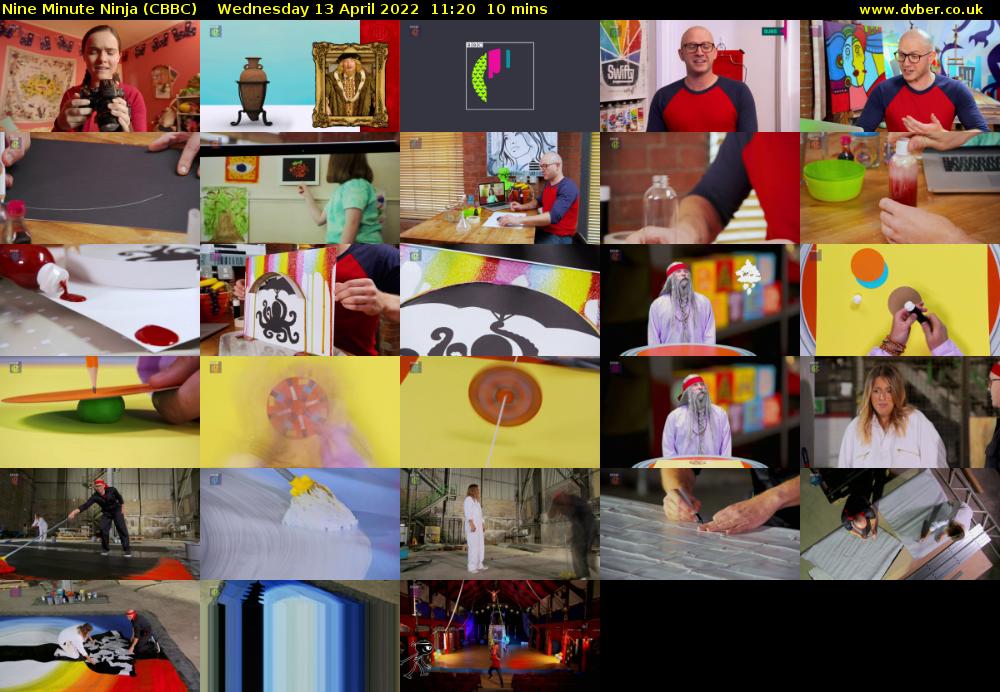 Nine Minute Ninja (CBBC) Wednesday 13 April 2022 11:20 - 11:30