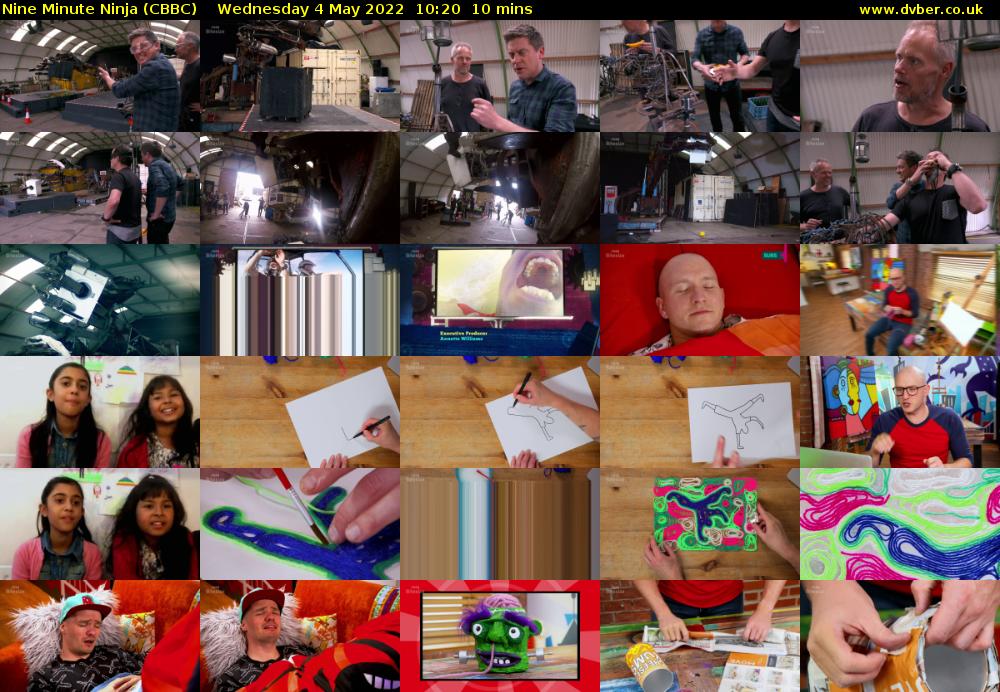 Nine Minute Ninja (CBBC) Wednesday 4 May 2022 10:20 - 10:30