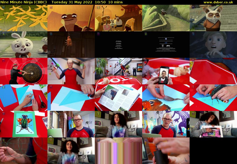 Nine Minute Ninja (CBBC) Tuesday 31 May 2022 10:50 - 11:00