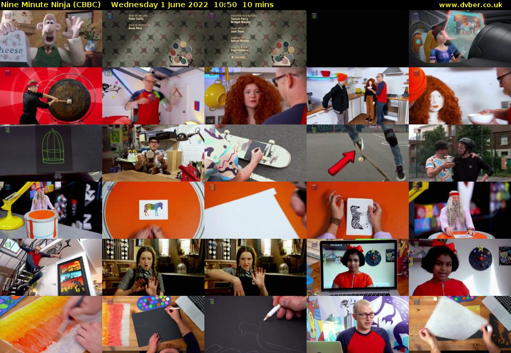 Nine Minute Ninja (CBBC) Wednesday 1 June 2022 10:50 - 11:00