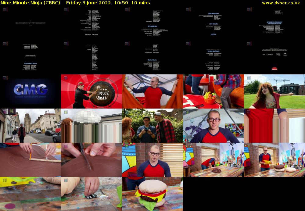Nine Minute Ninja (CBBC) Friday 3 June 2022 10:50 - 11:00