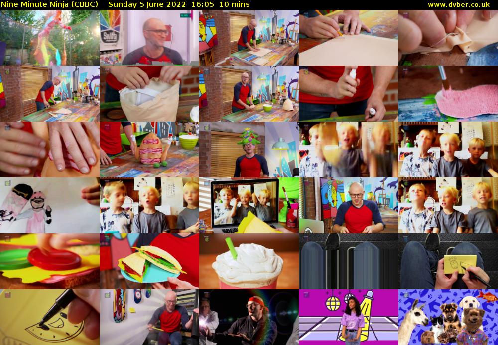Nine Minute Ninja (CBBC) Sunday 5 June 2022 16:05 - 16:15