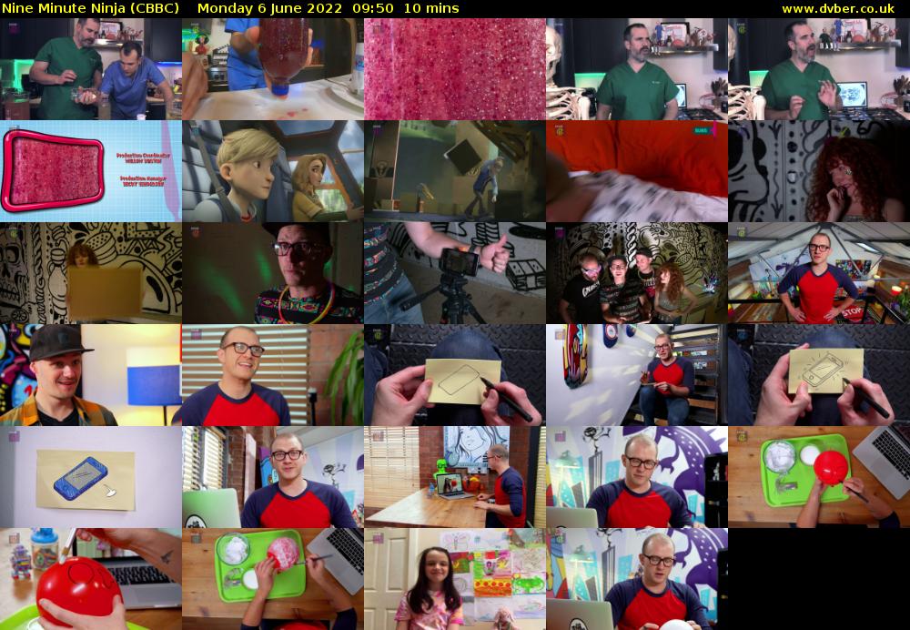 Nine Minute Ninja (CBBC) Monday 6 June 2022 09:50 - 10:00