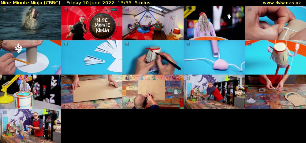 Nine Minute Ninja (CBBC) Friday 10 June 2022 13:55 - 14:00