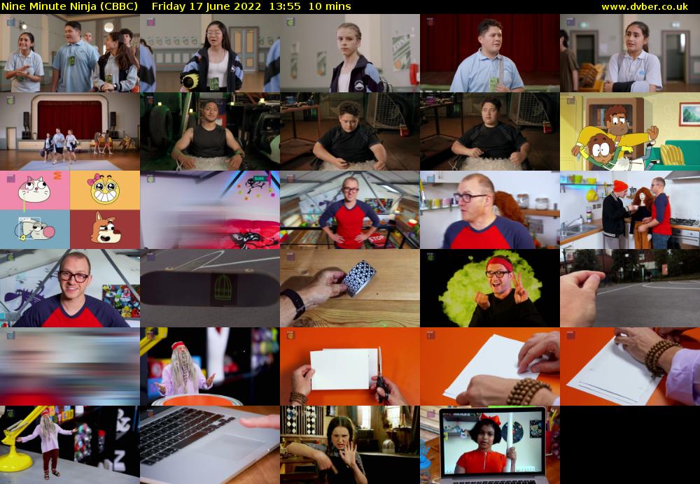 Nine Minute Ninja (CBBC) Friday 17 June 2022 13:55 - 14:05
