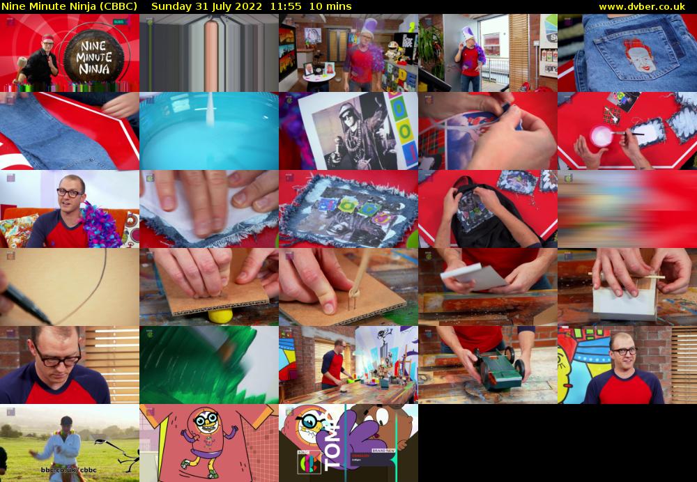 Nine Minute Ninja (CBBC) Sunday 31 July 2022 11:55 - 12:05